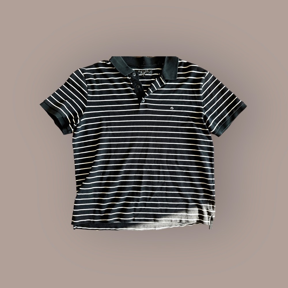 Rag & Bone Menswear Striped Polo Shirt